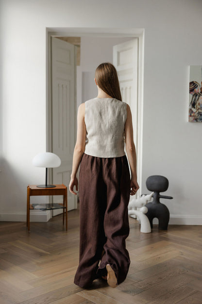 Linen palazzo pants