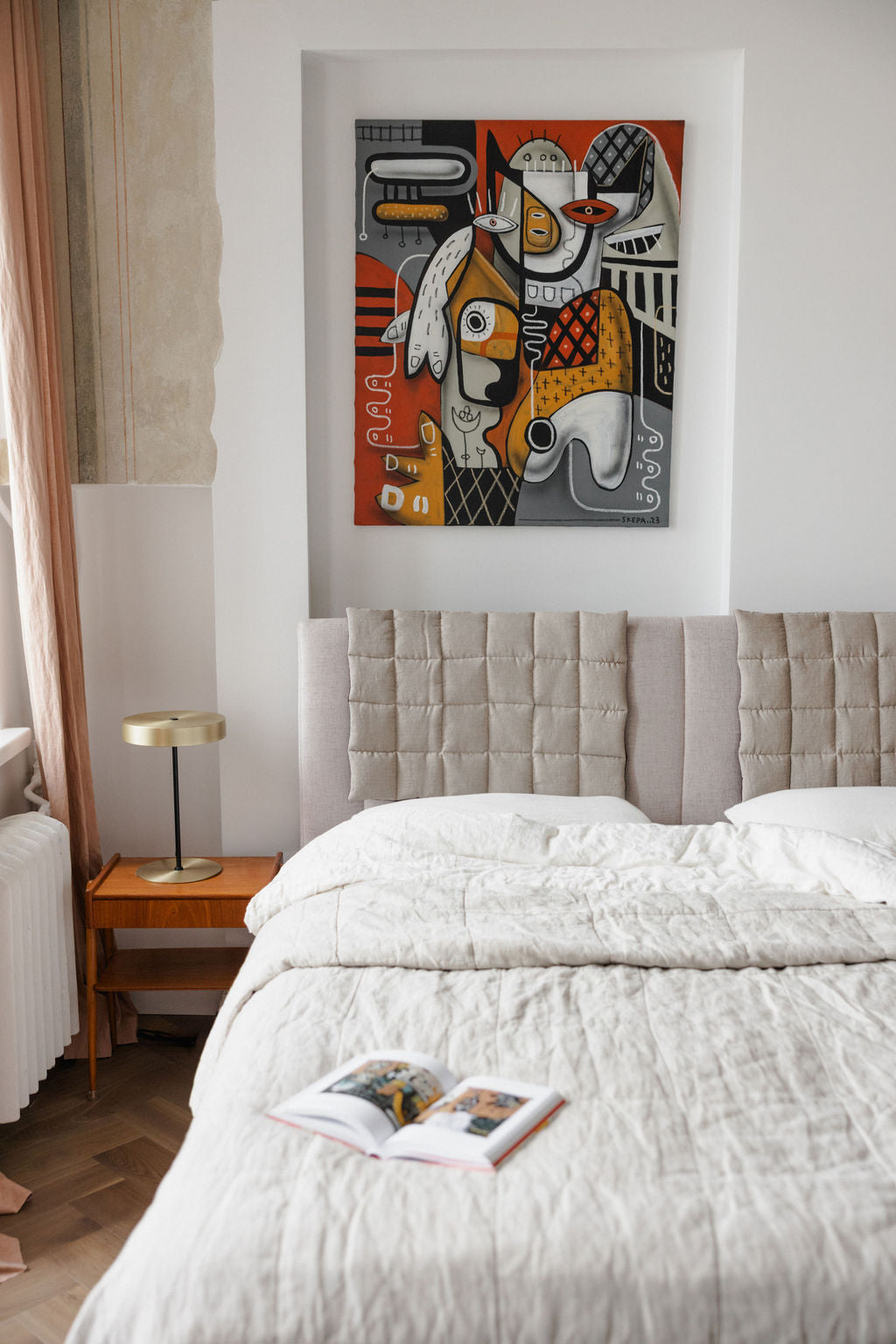 Natural Linen Headboard Cover