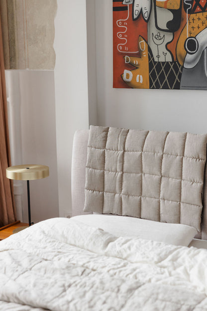 Natural Linen Headboard Cover
