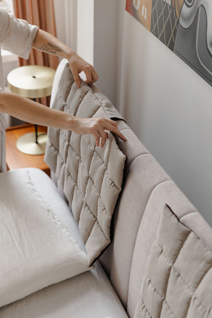 Natural Linen Headboard Cover