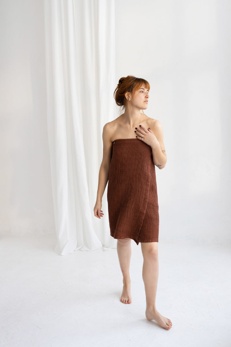linen sauna wrap towel