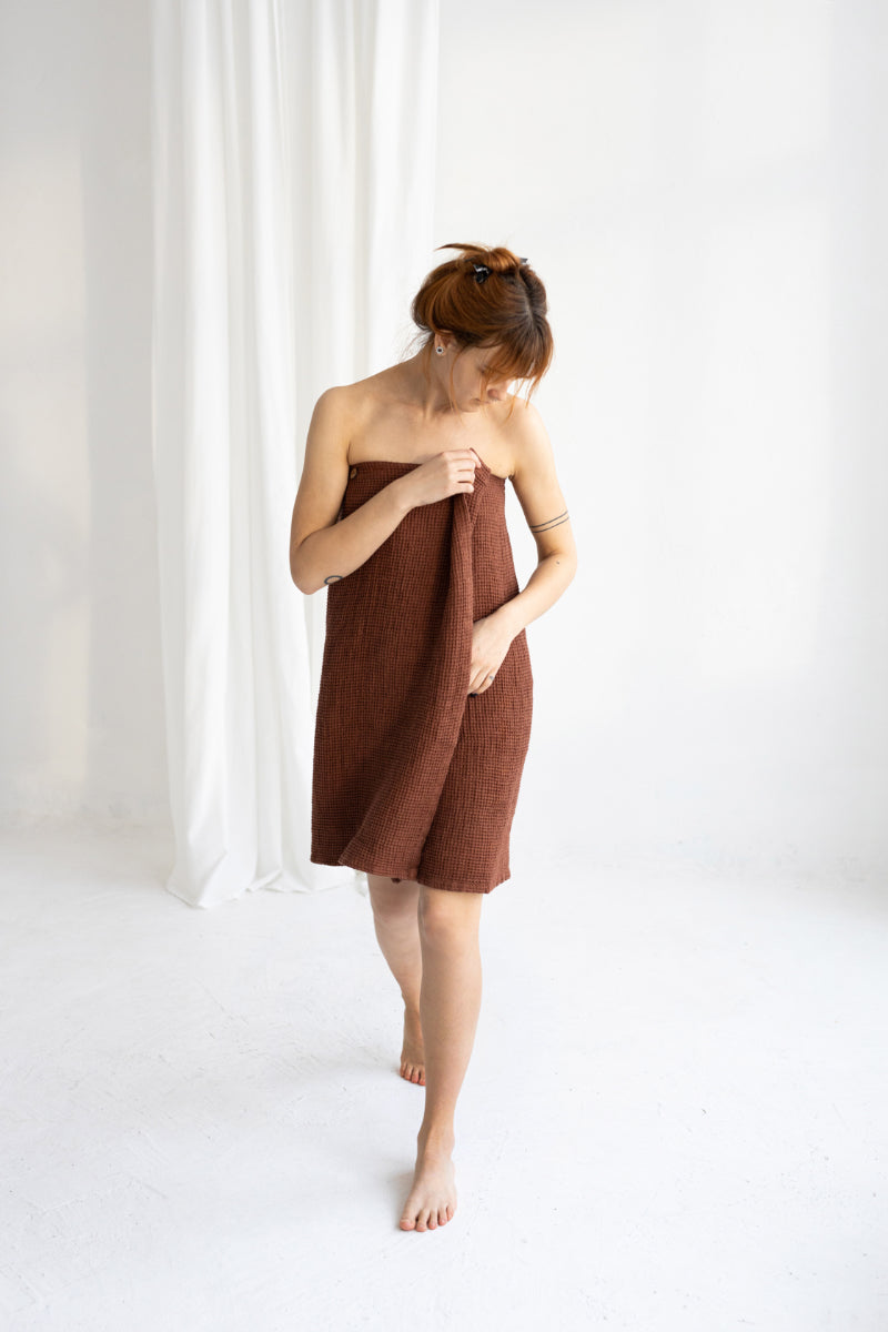 linen sauna wrap towel