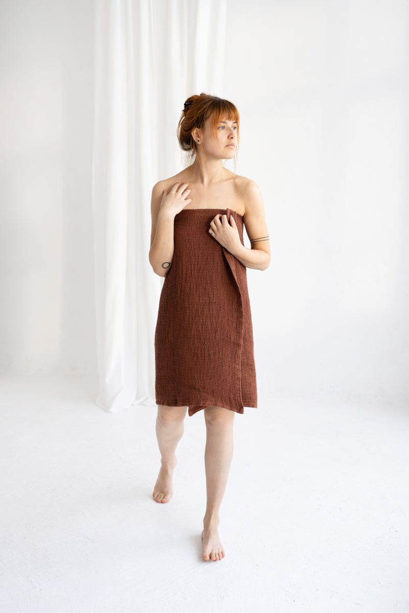 linen sauna wrap towel