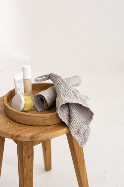 waffle linen face towels