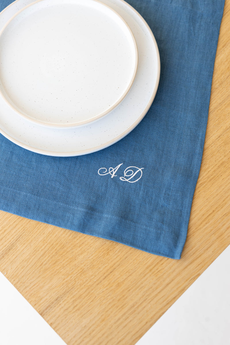 embroidered linen napkins