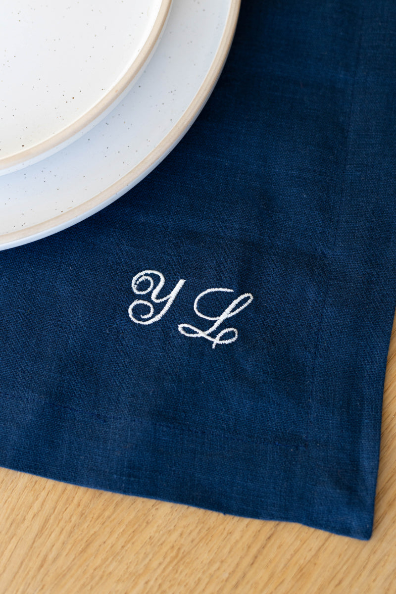 embroidered linen napkins