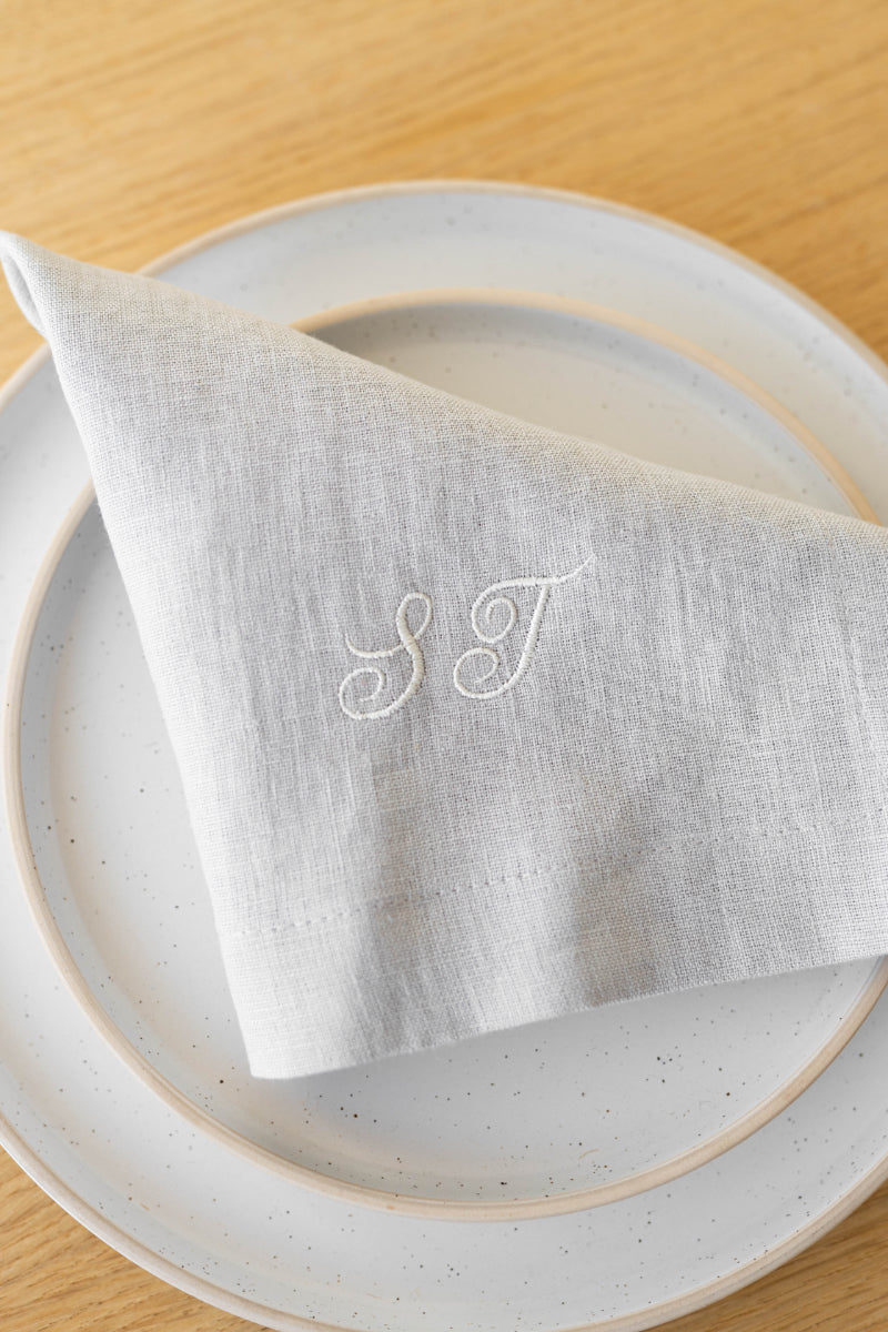 embroidered linen napkins