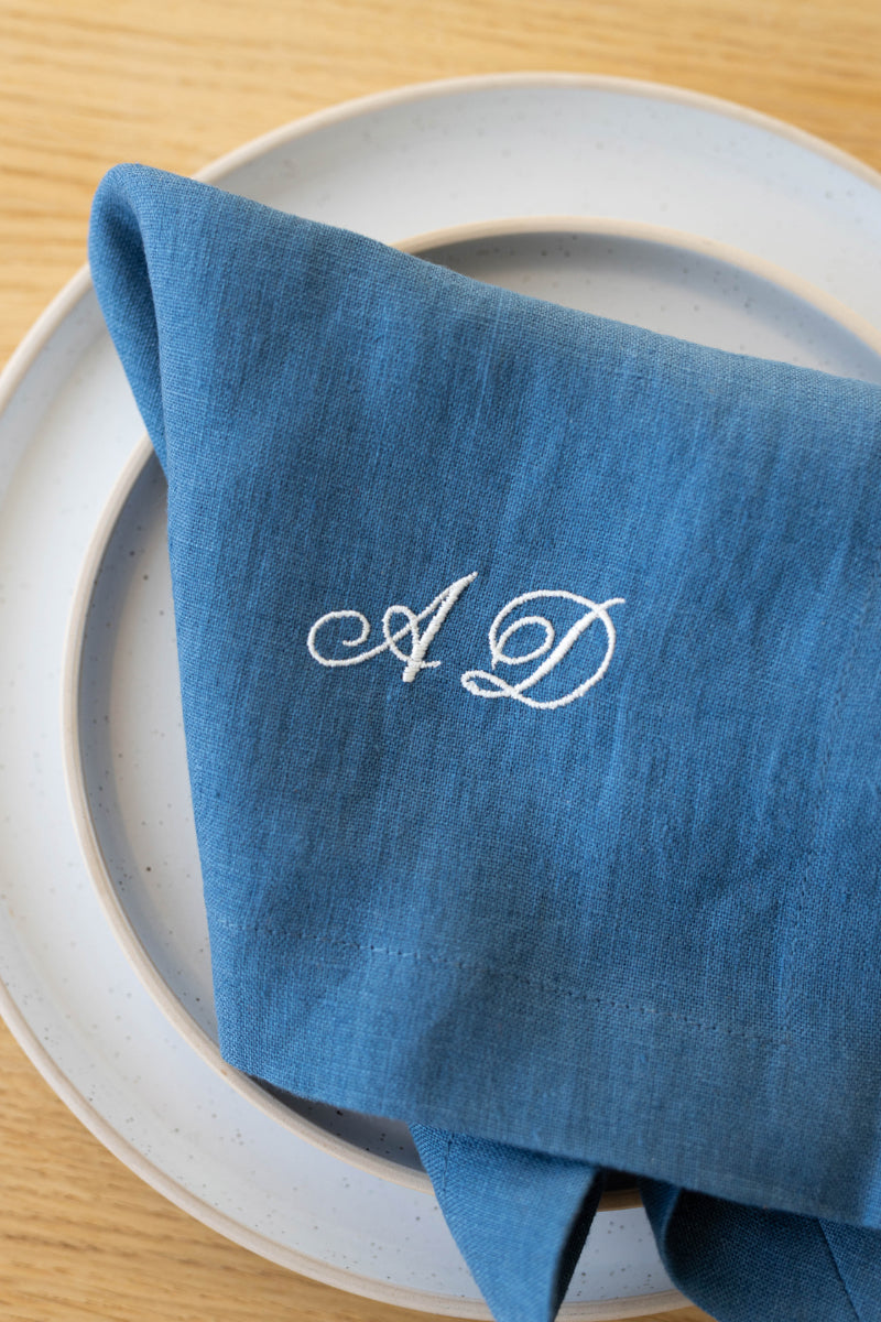 embroidered linen napkins