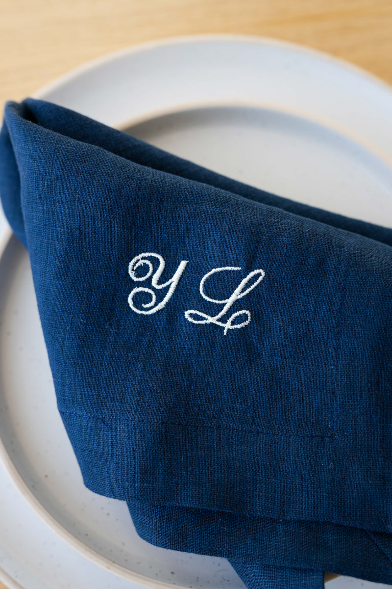 embroidered linen napkins