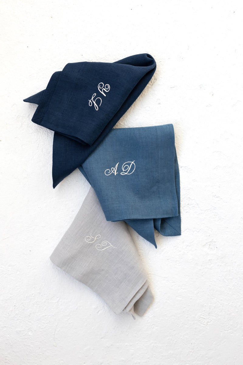 embroidered linen napkins