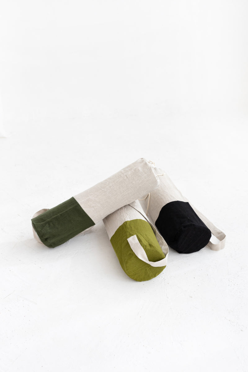 linen yoga mat bag