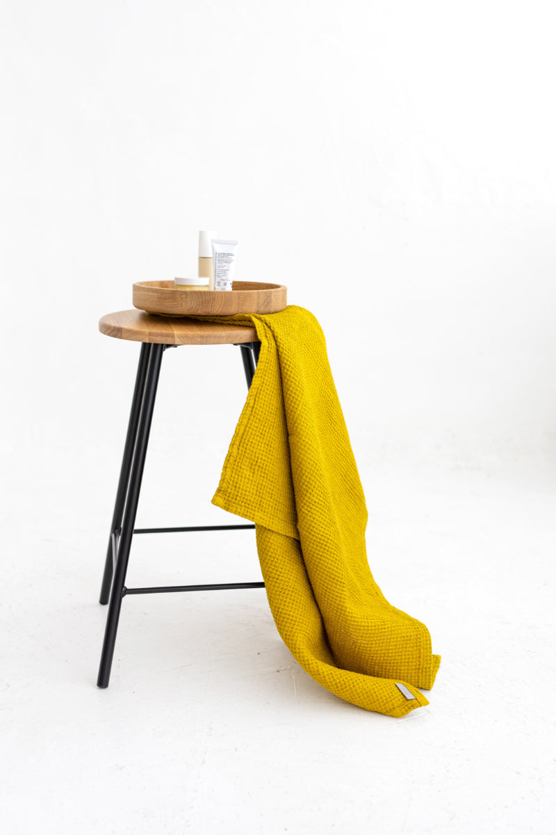 linen waffle towel