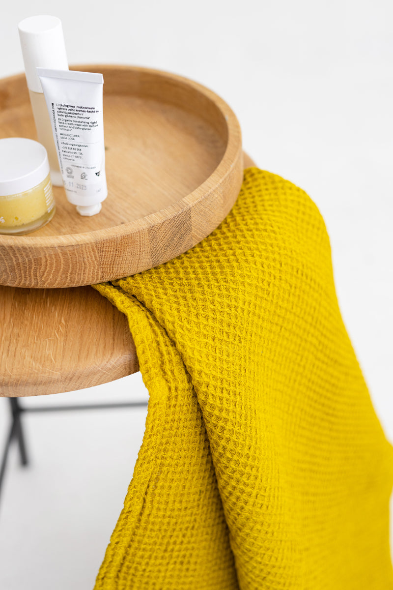 linen waffle towel