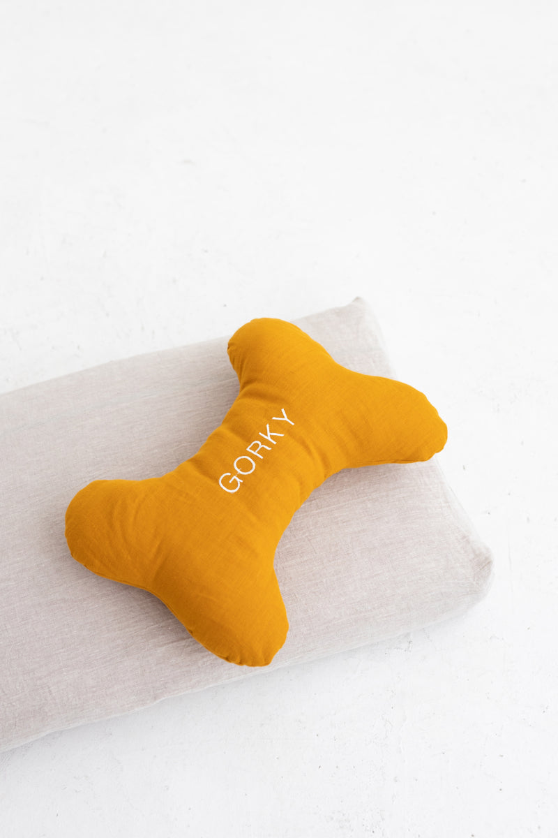 linen dog pillow