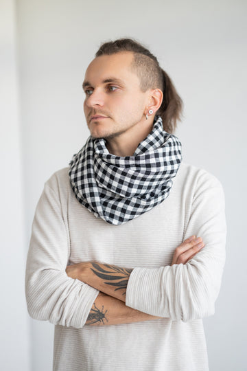 linen men's scarf