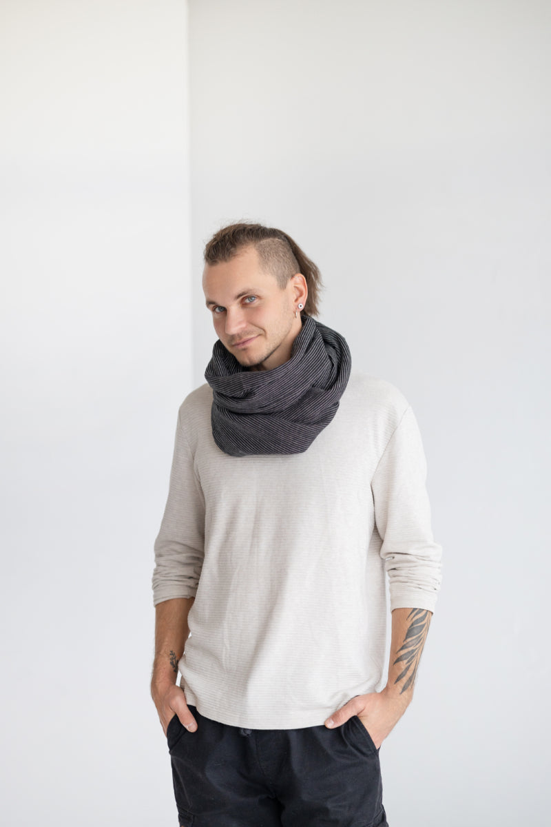 linen men's scarf