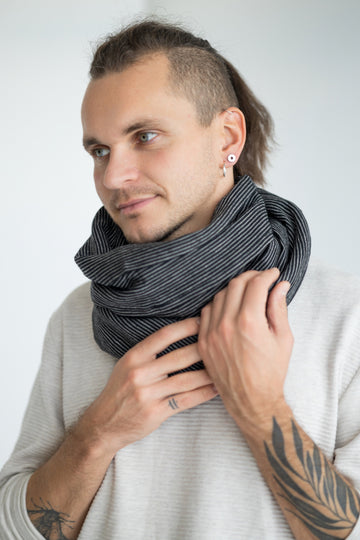 linen men's scarf