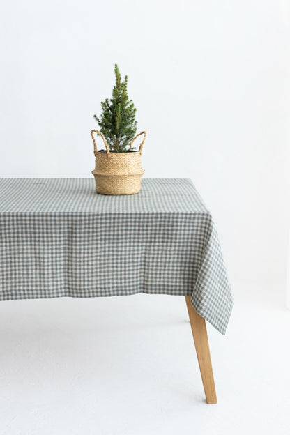 gray green gingham