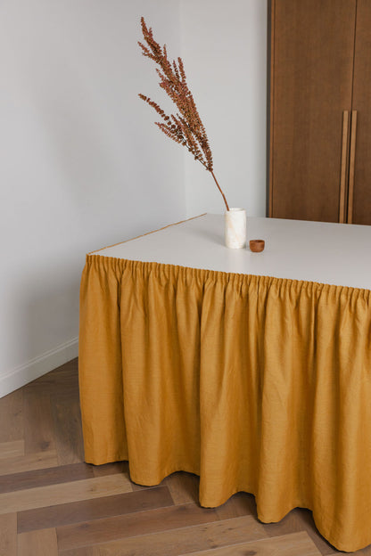 linen sink skirt with velcro