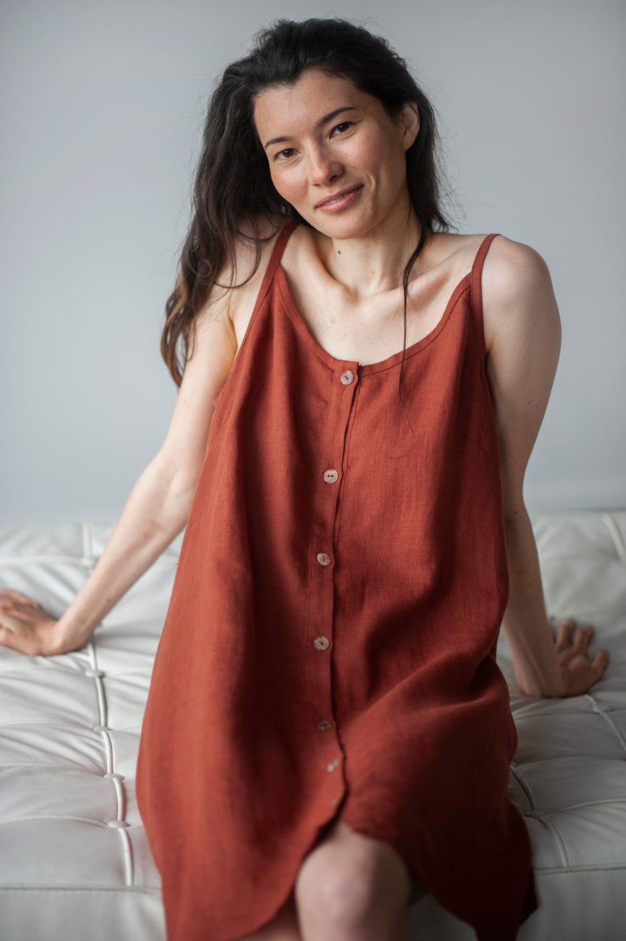 linen slip dress