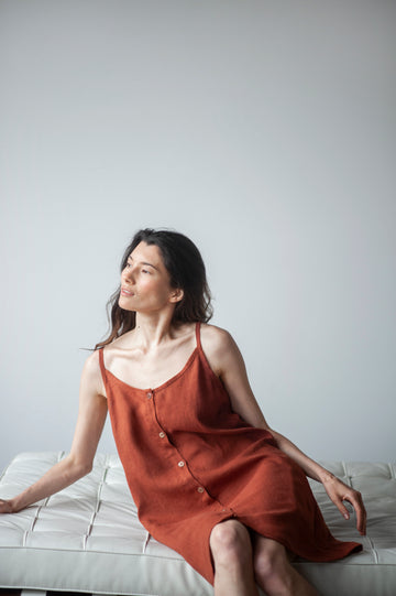 linen slip dress