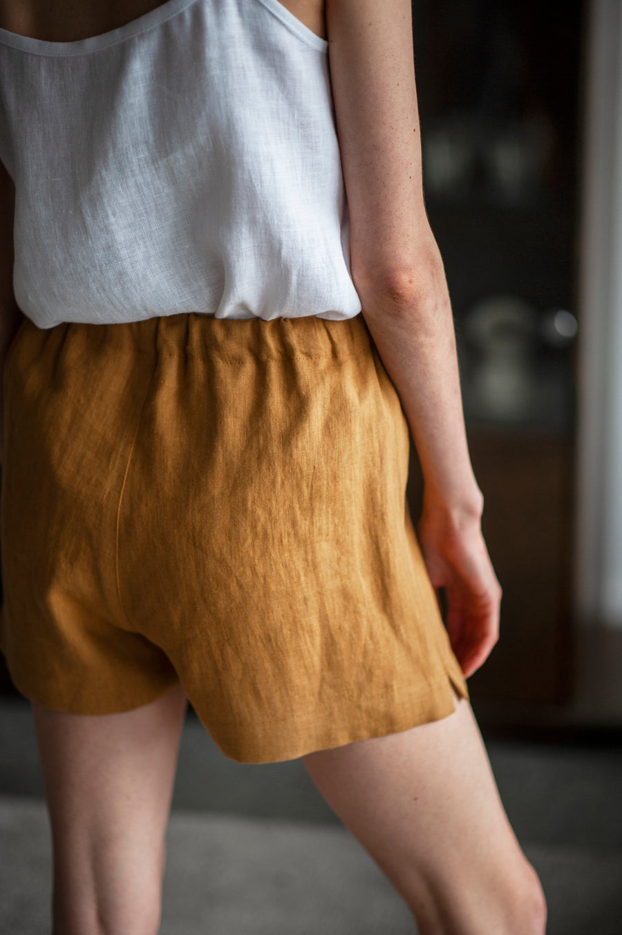 linen shorts