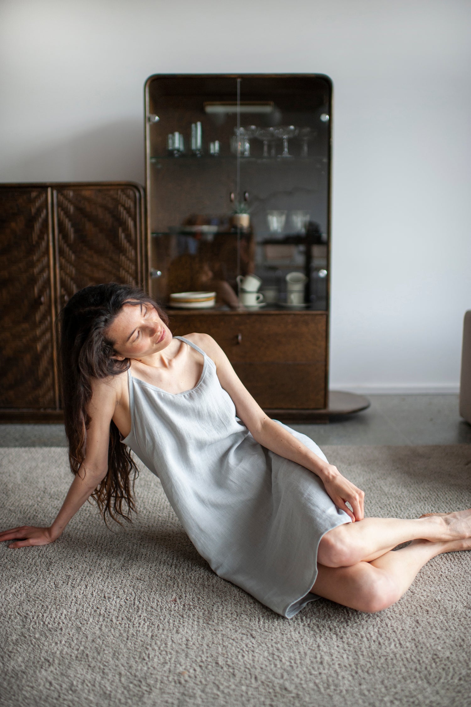 Cloud gray linen nightdress Cloud gray linen nightdress