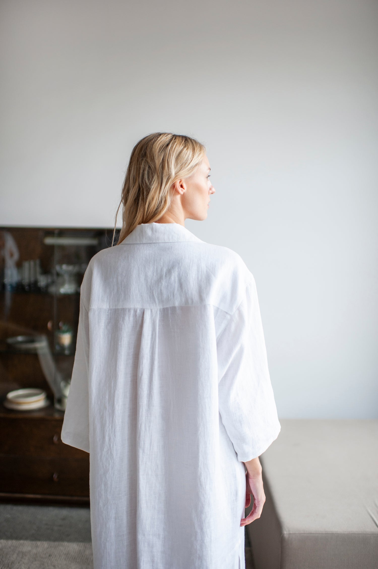 linen shirt dress