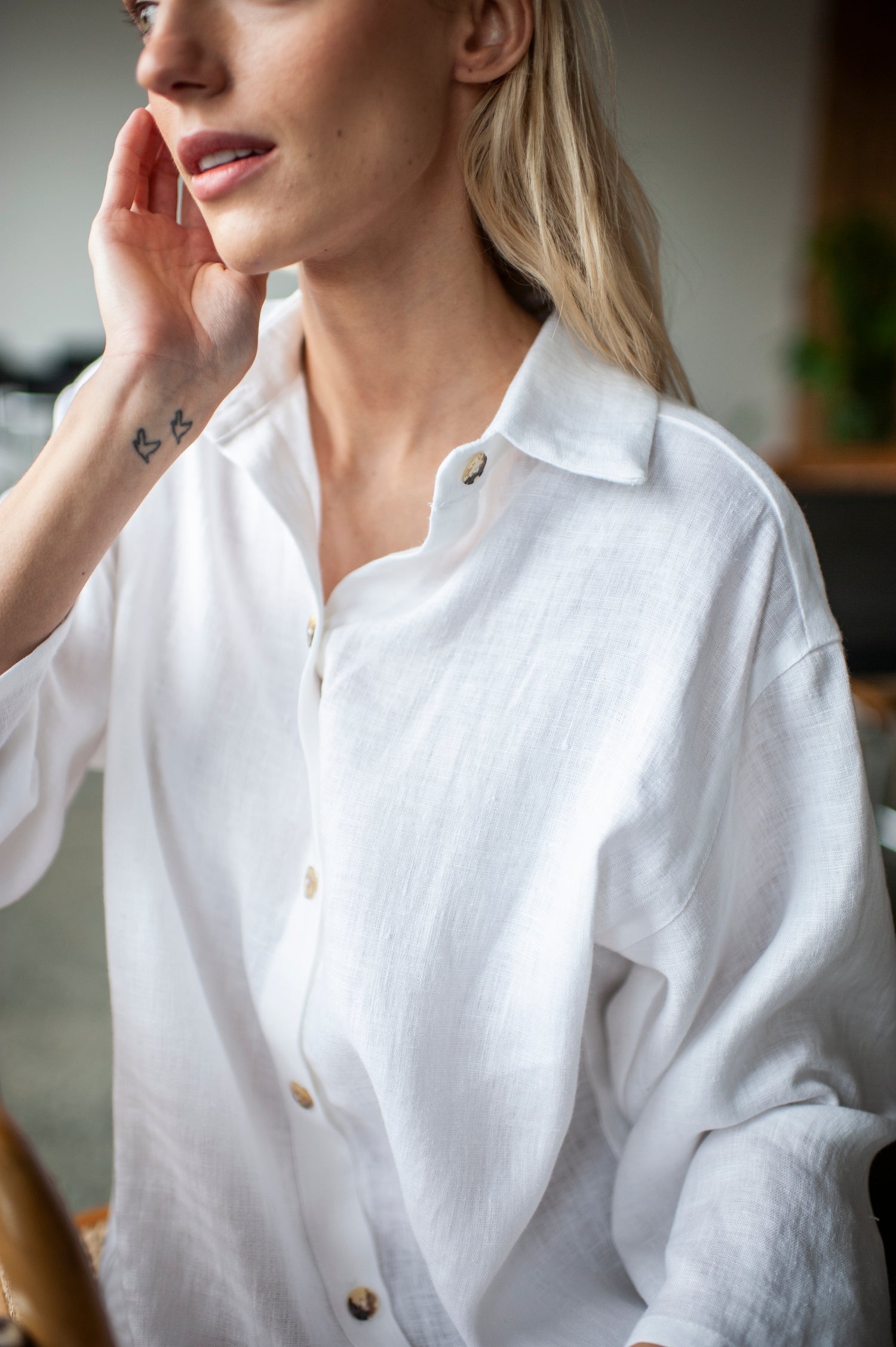 linen shirt dress