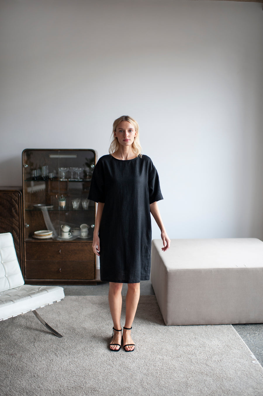 Black Linen Dress