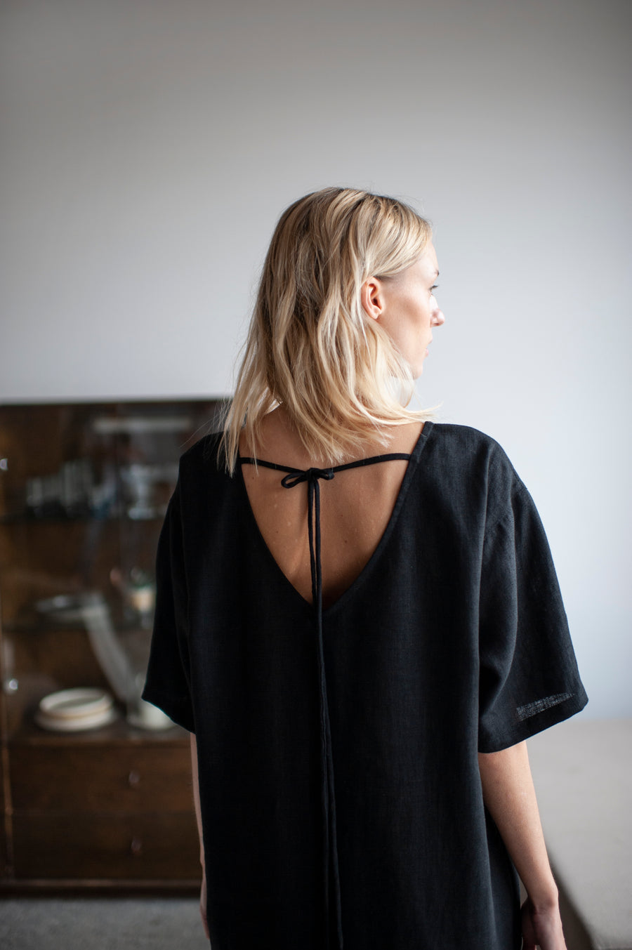 Black Linen Dress