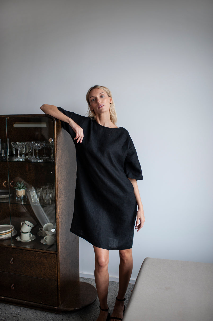 Black Linen Dress