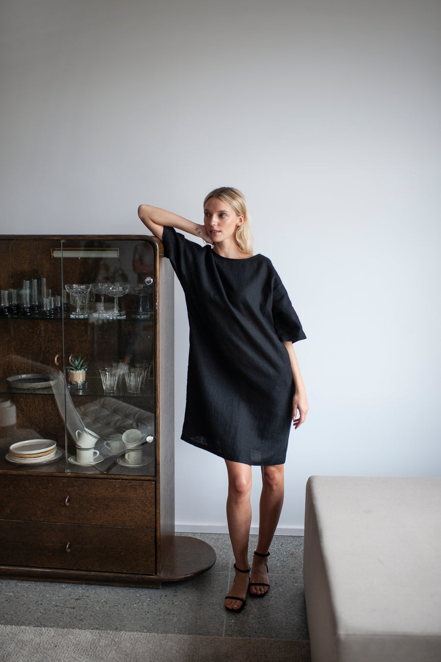 Black Linen Dress