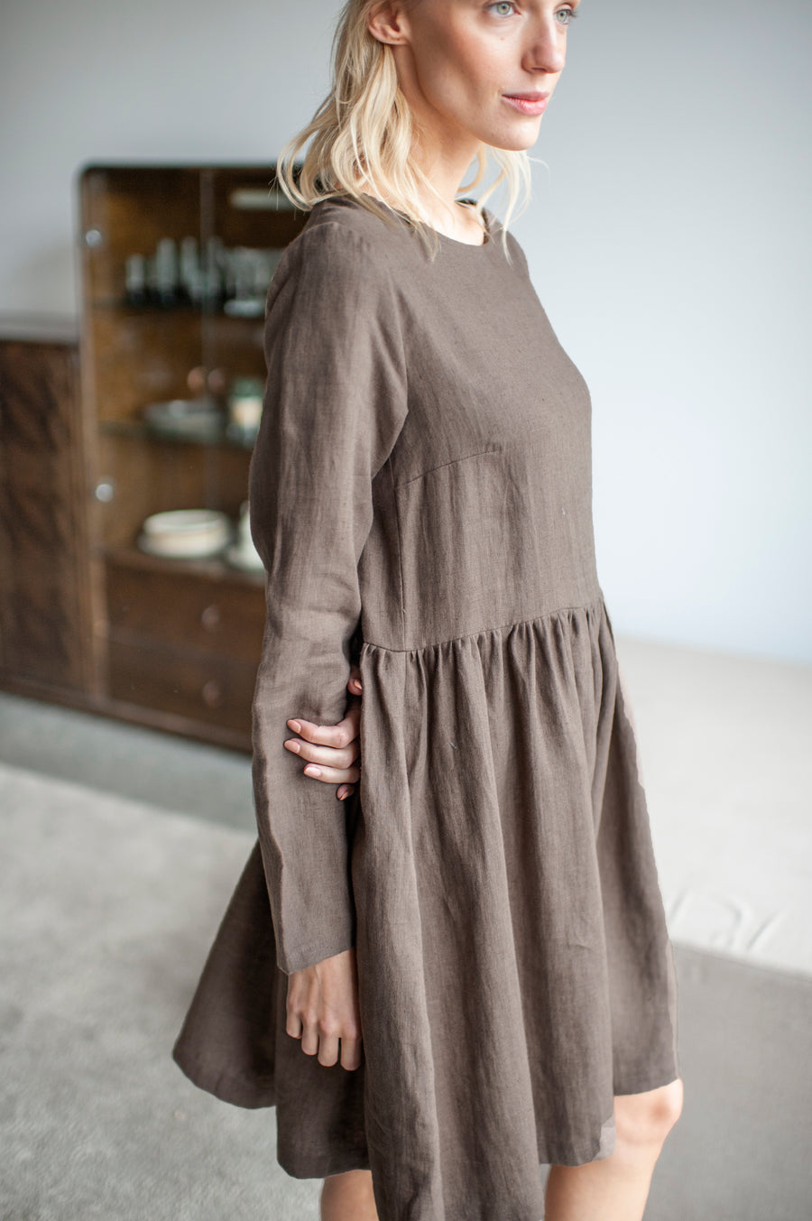 linen smock dress