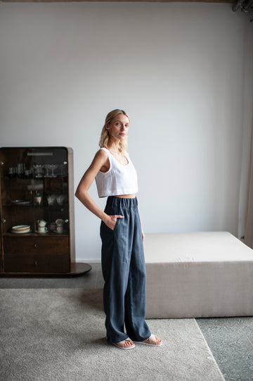 wide linen pants