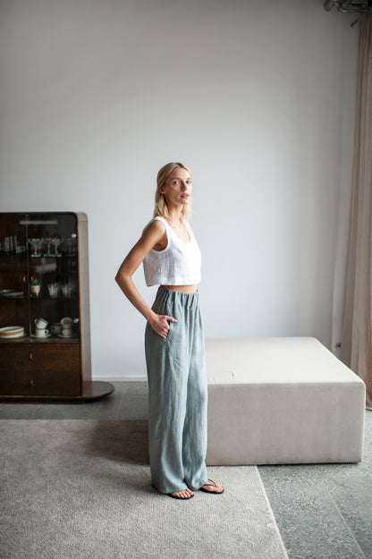 wide linen pants