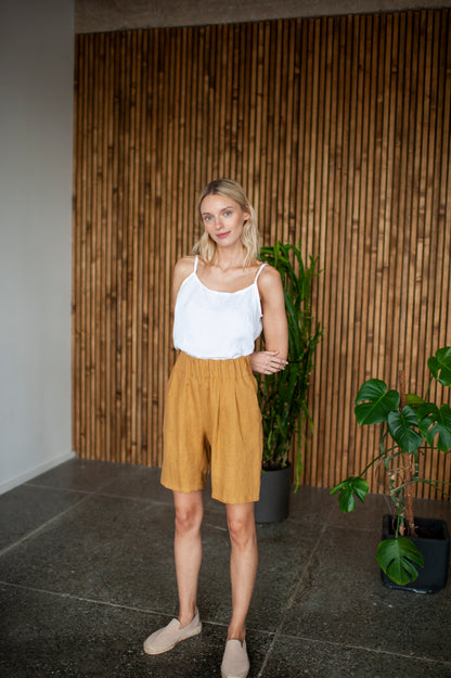 linen bermuda shorts