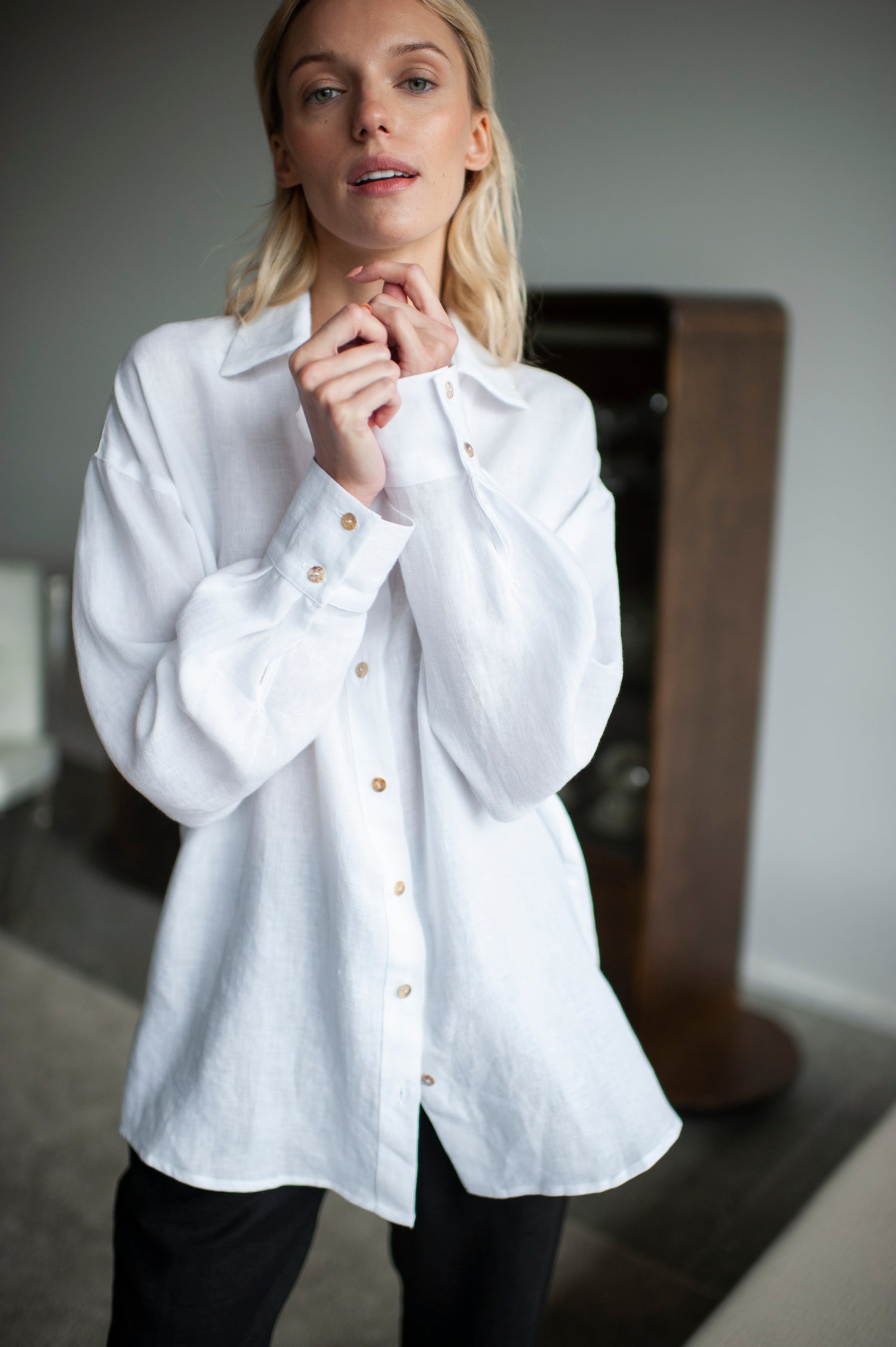 White Linen Shirt