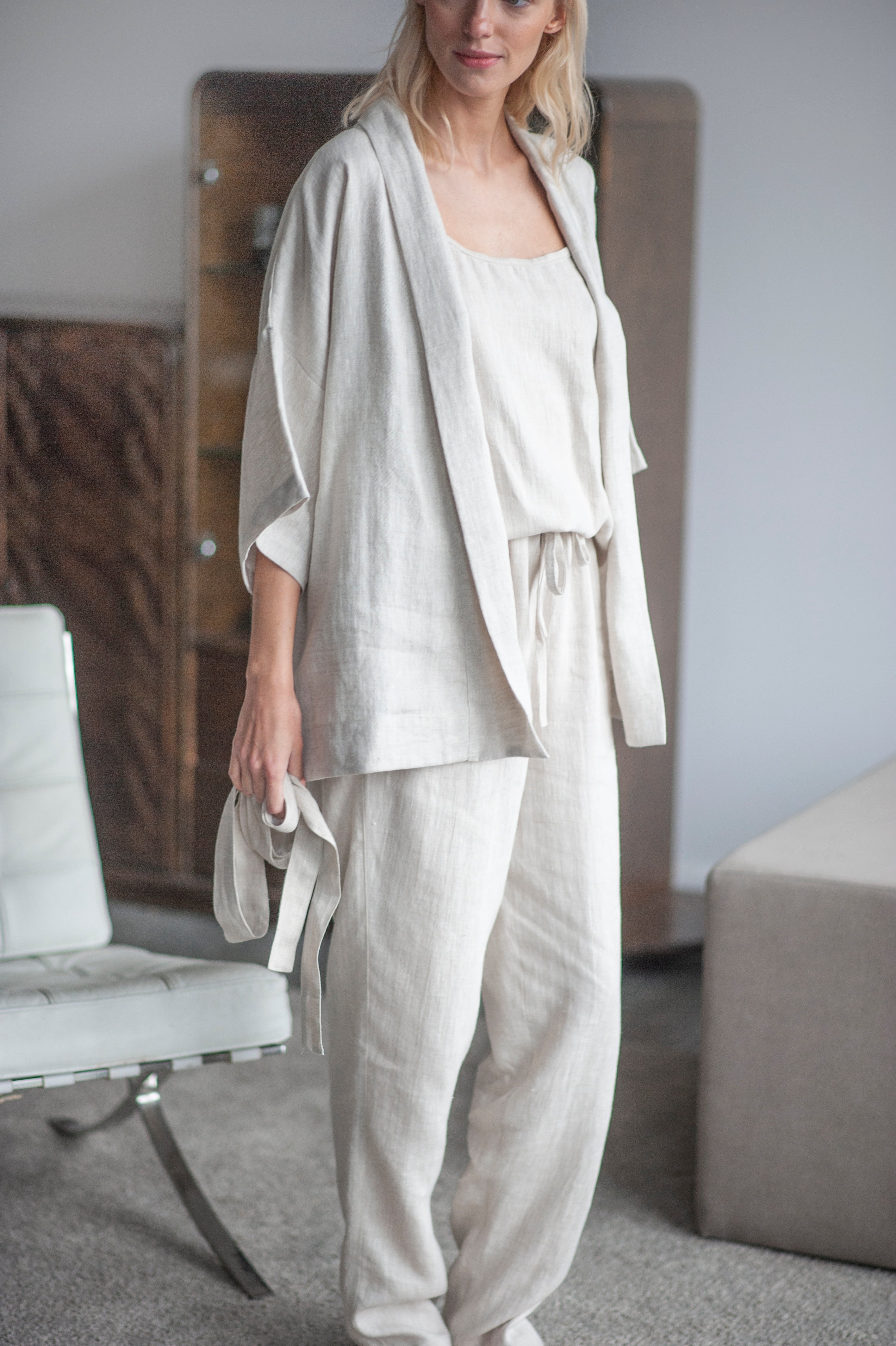linen loungewear set