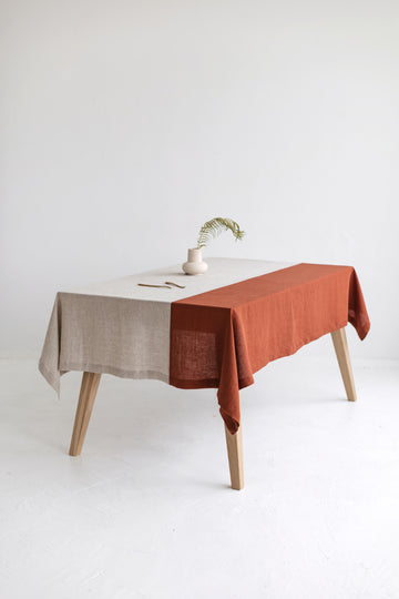 color block tablecloth