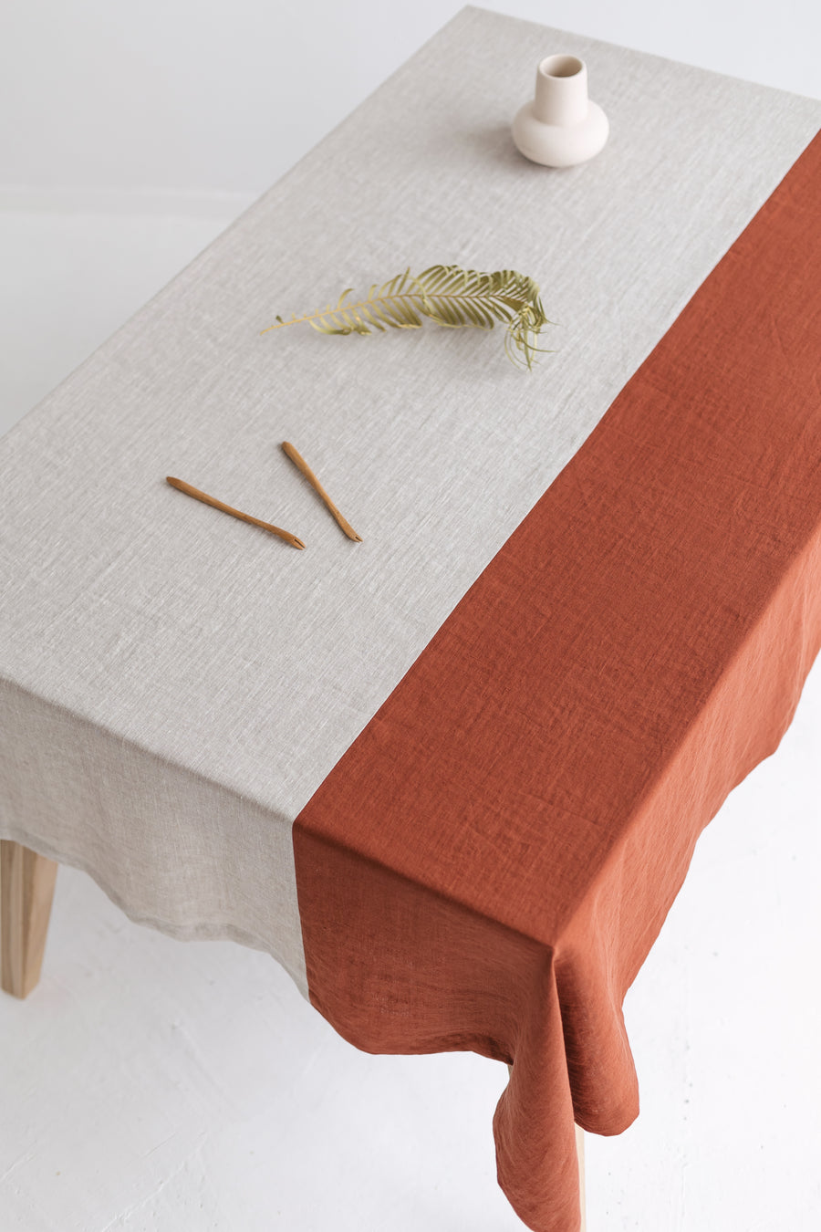 color block tablecloth