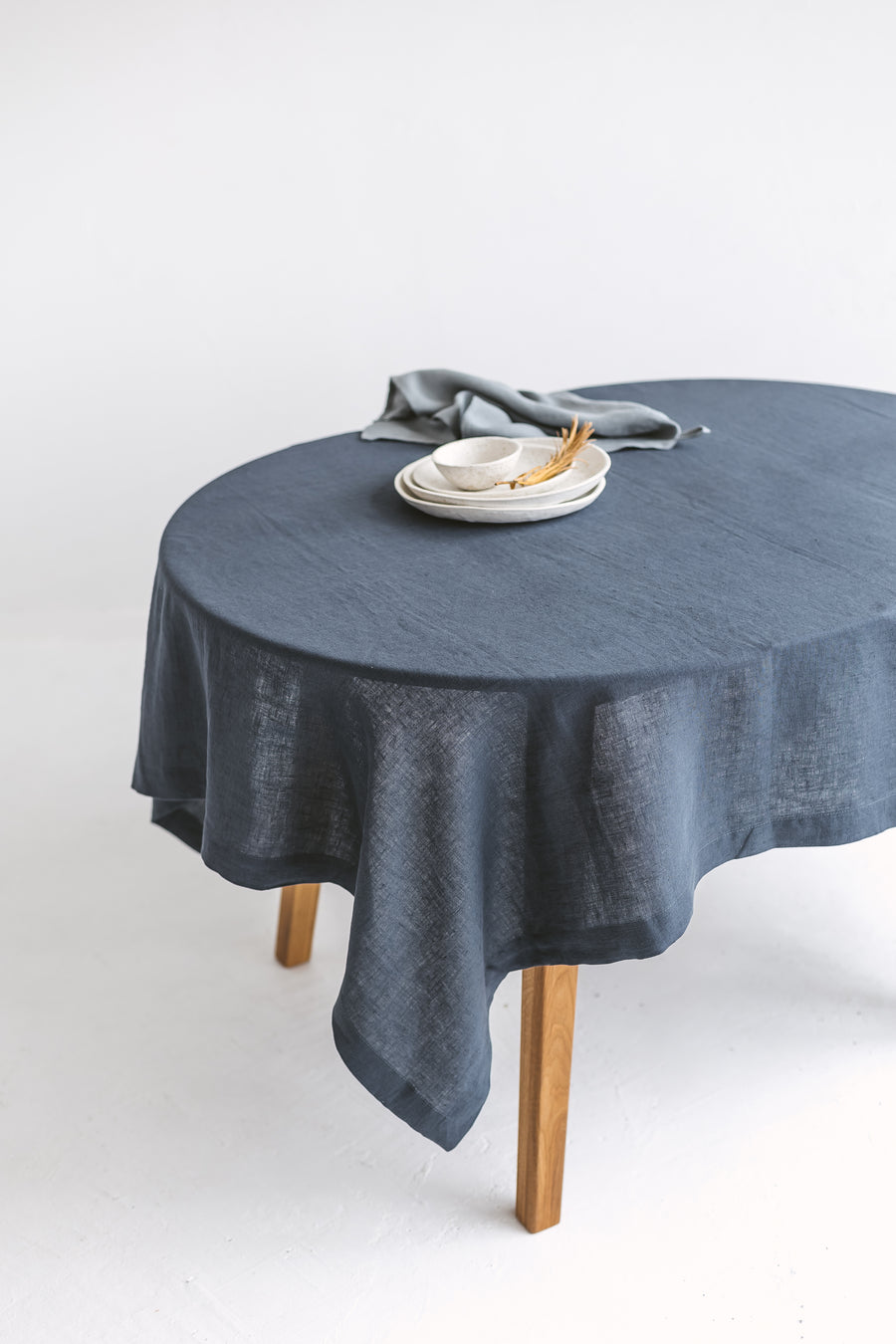 oval linen tablecloth