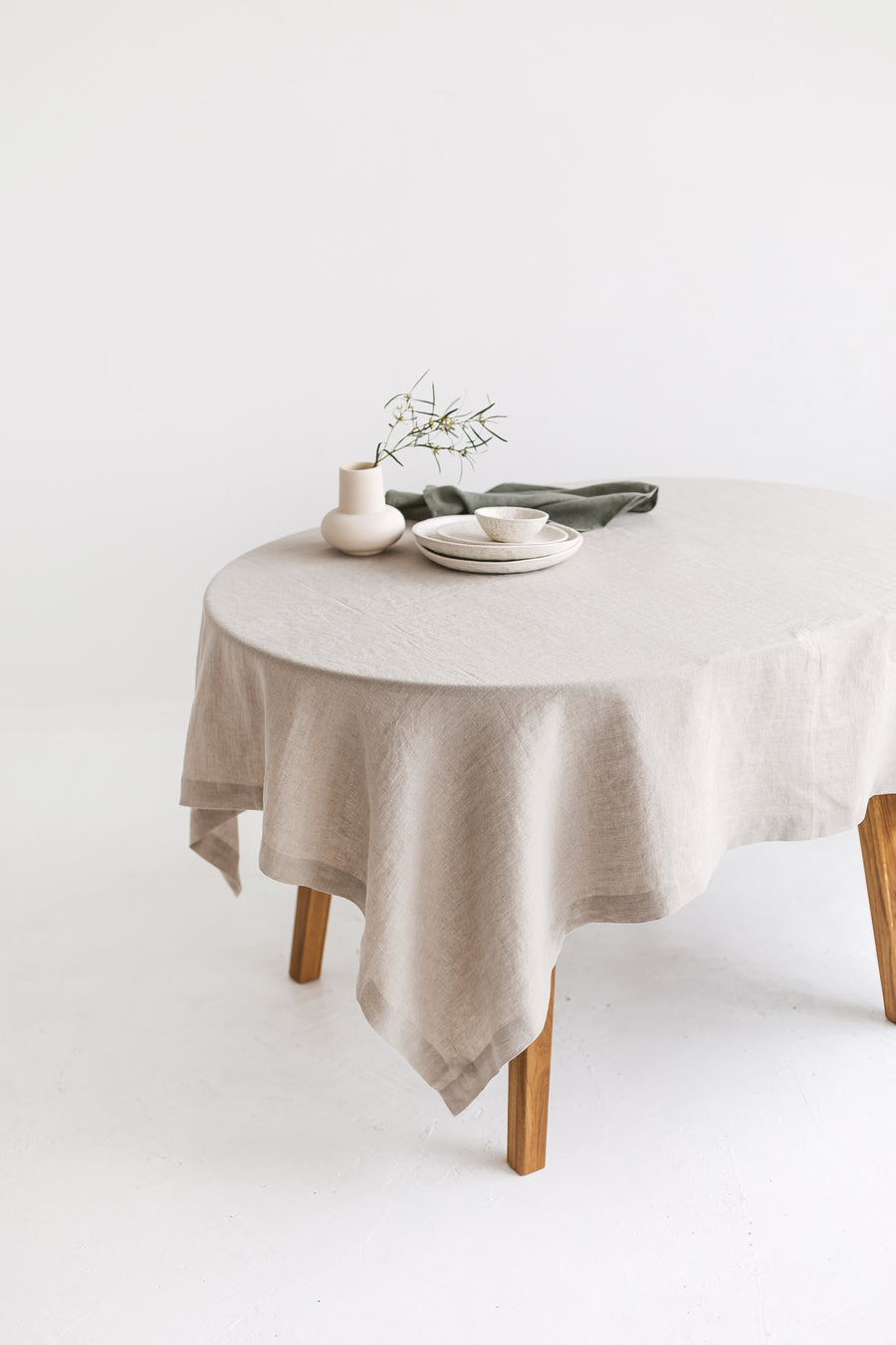 oval linen tablecloth