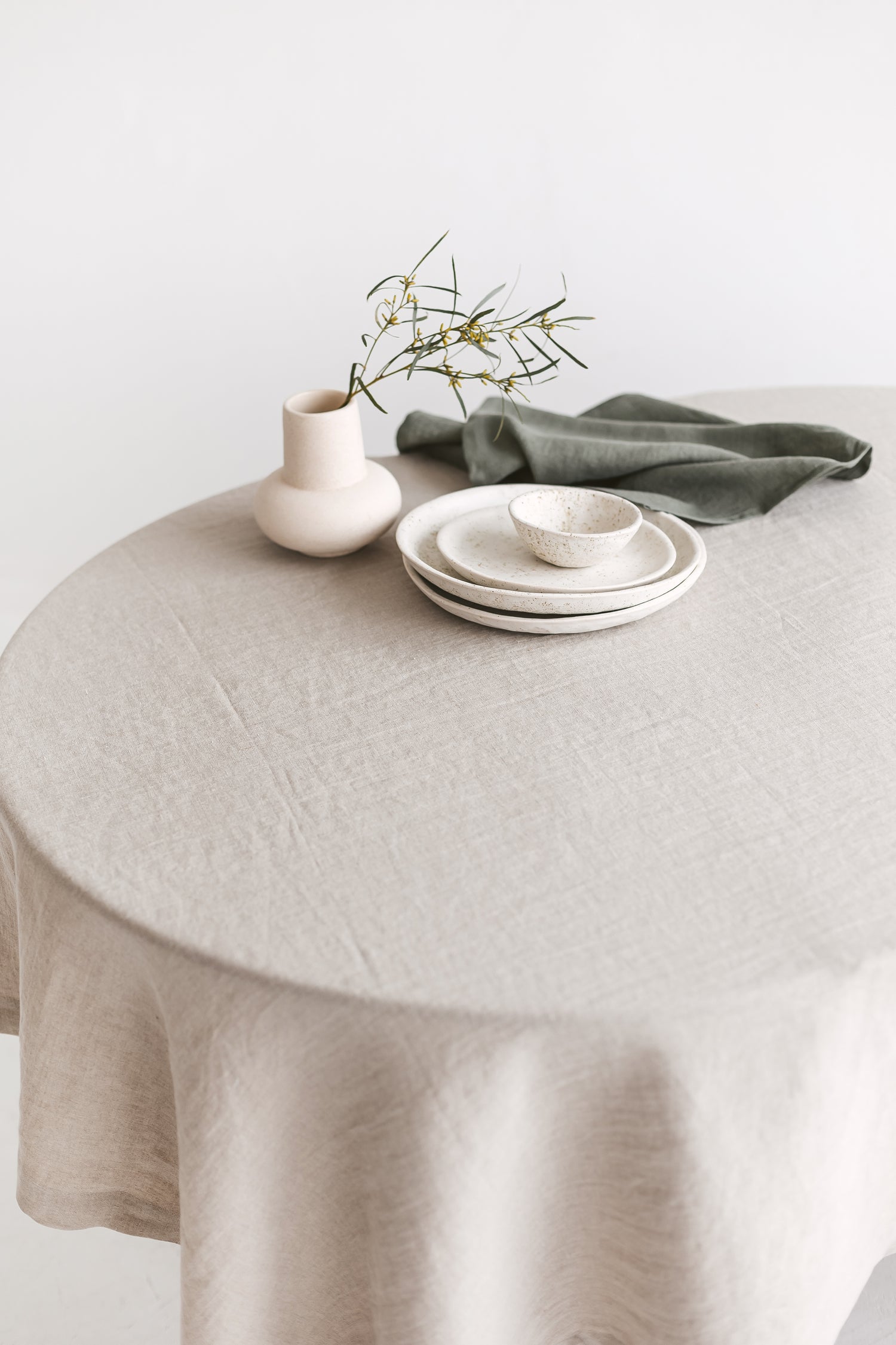 oval linen tablecloth