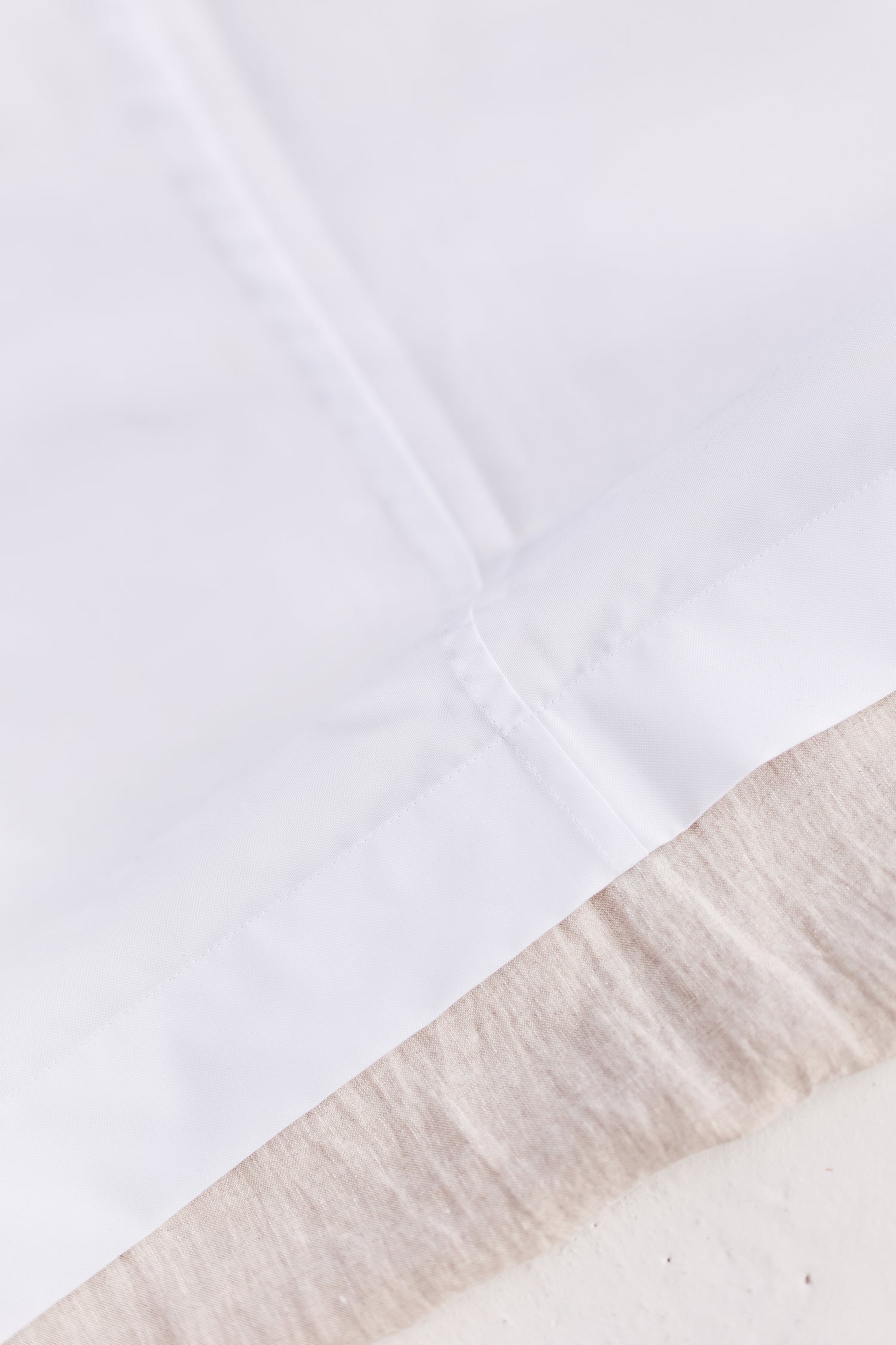 Waterproof Natural Light Linen Shower Curtain 220cm / 87&