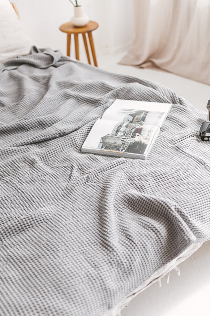 linen waffle bedspread