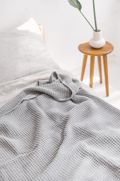 linen waffle bedspread