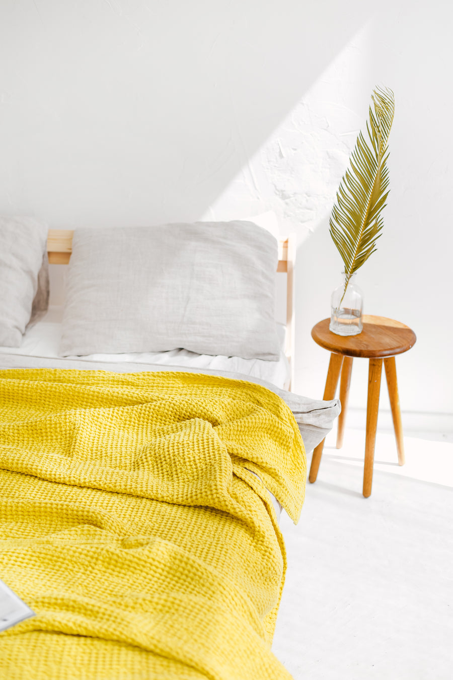 linen waffle bedspread