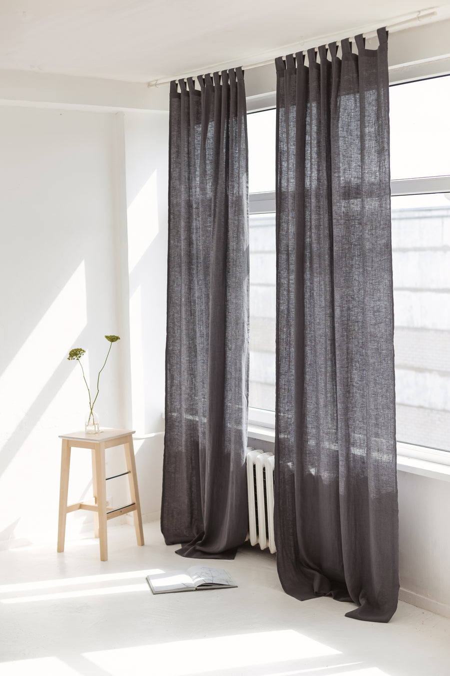 linen curtain with tabs