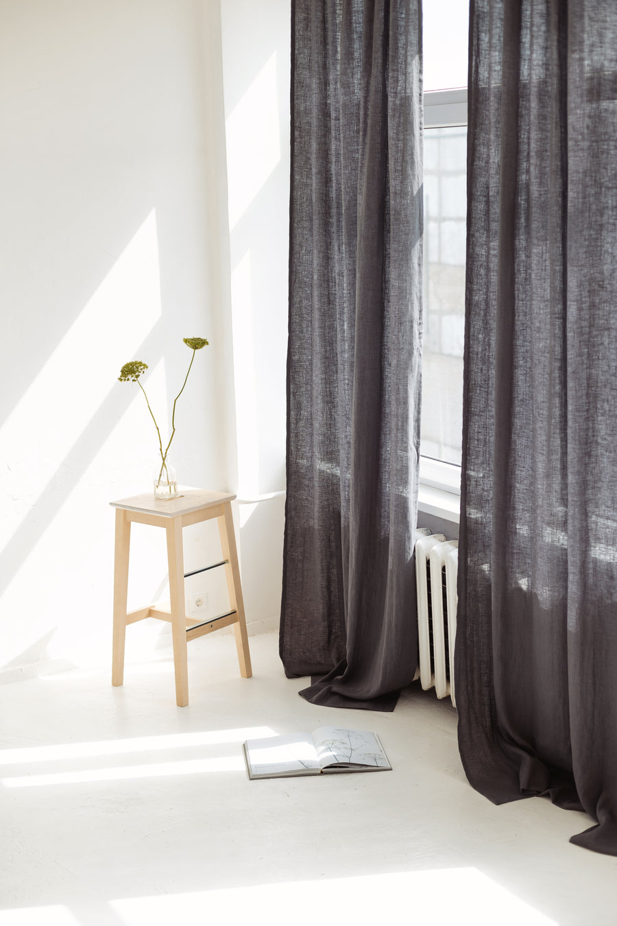 linen curtain with tabs